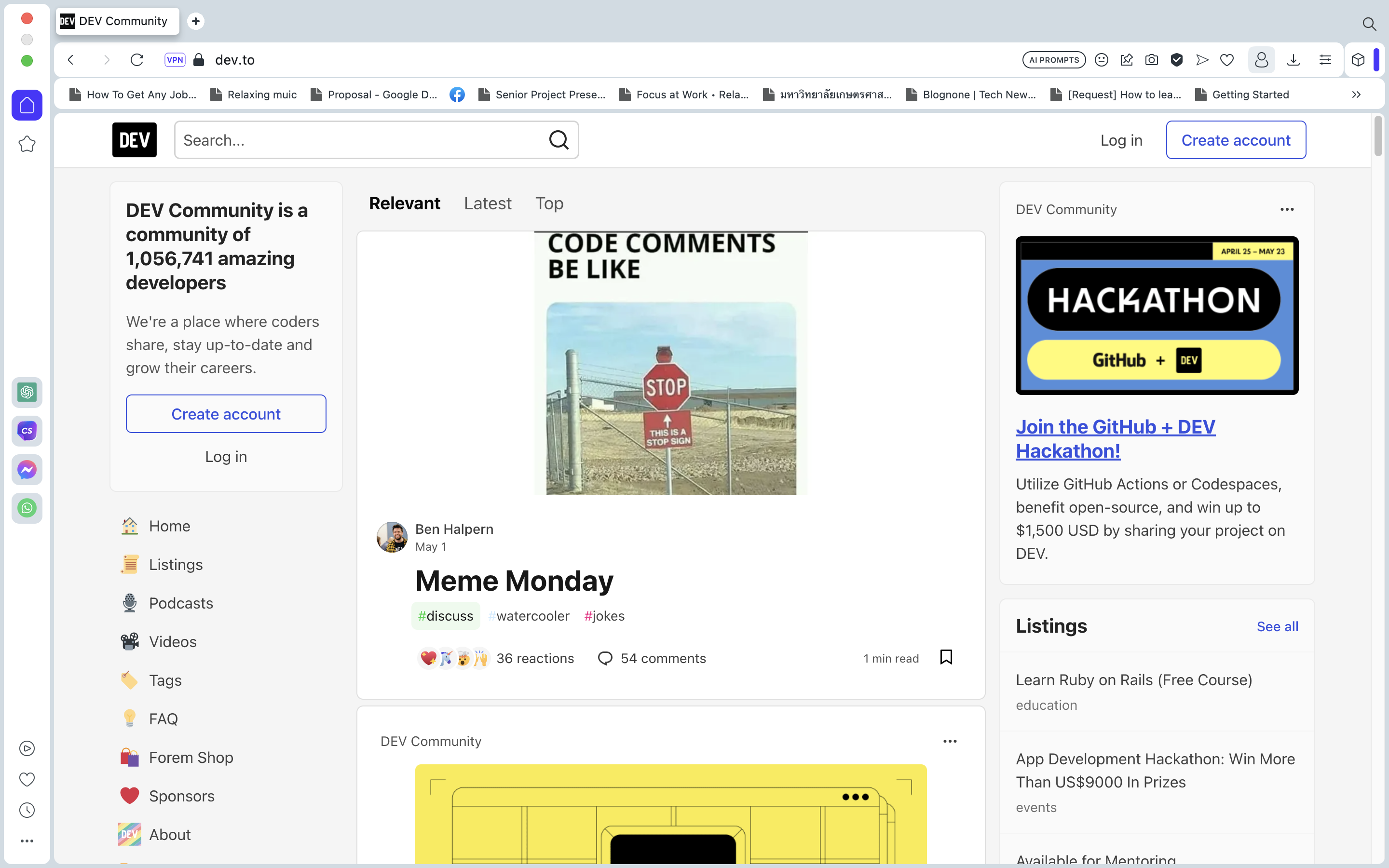 Opera One on dev.to